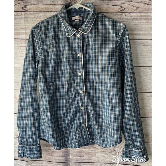 aerie Other - Aerie Blue Classic Plaid Pajama Top Large